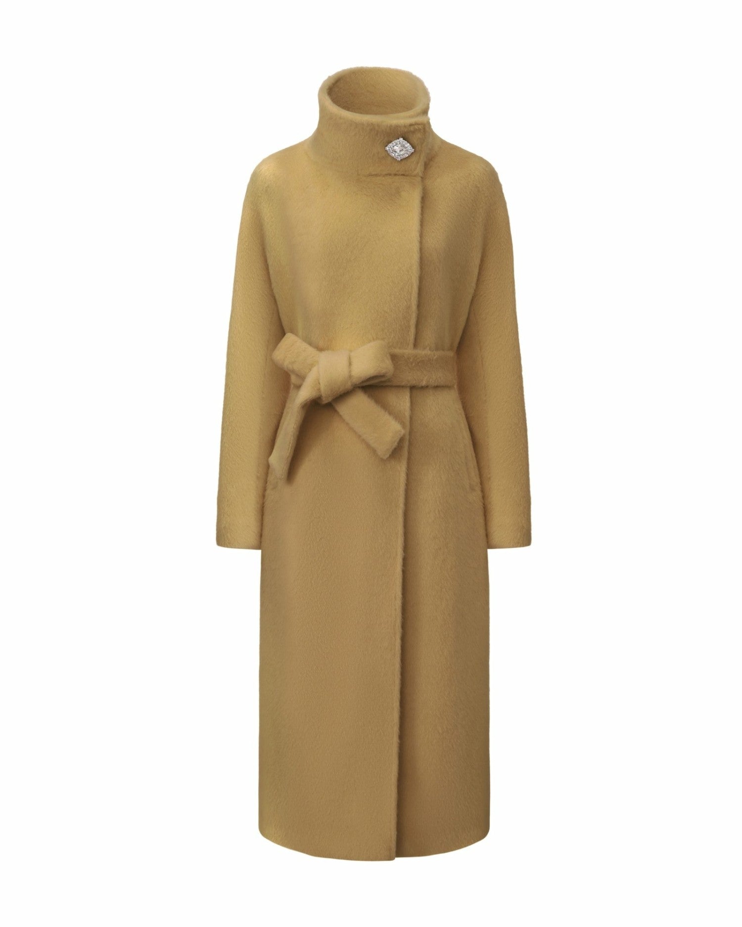 Audrey Long Coat: Camel Long Coat for Winter Events | Nana Jacqueline