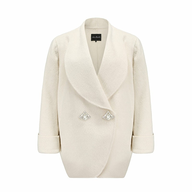 Kendall Coat: White Coat for Winter Date Night | Nana Jacqueline