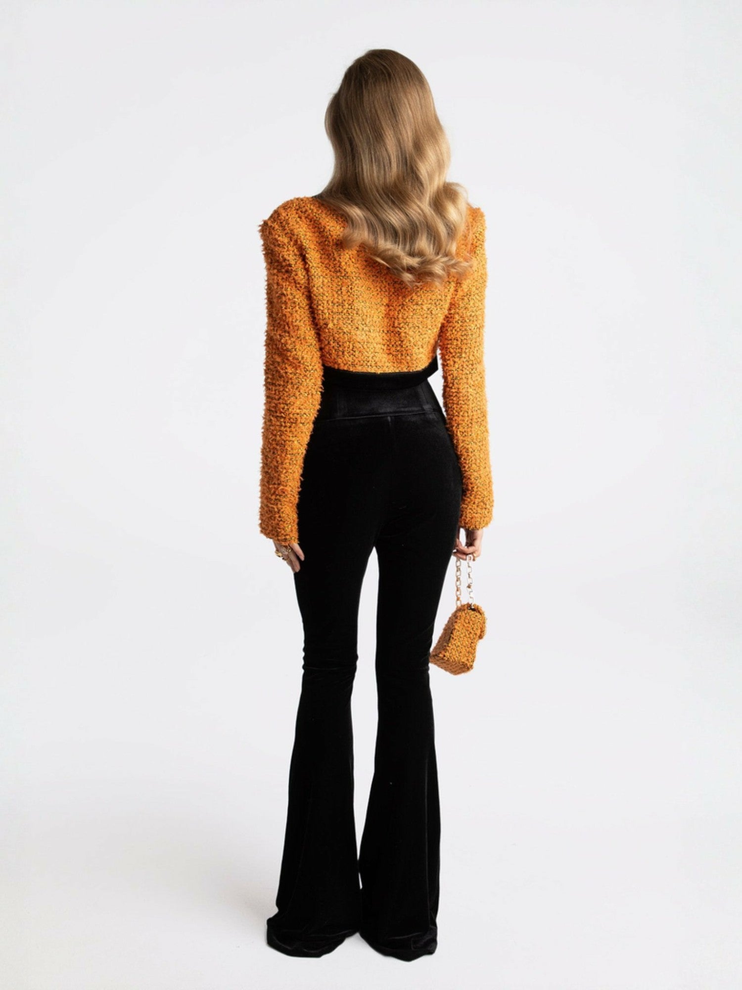 Miranda Crop Jacket: Yellow Crop Jacket for Date Night | Nana Jacqueline