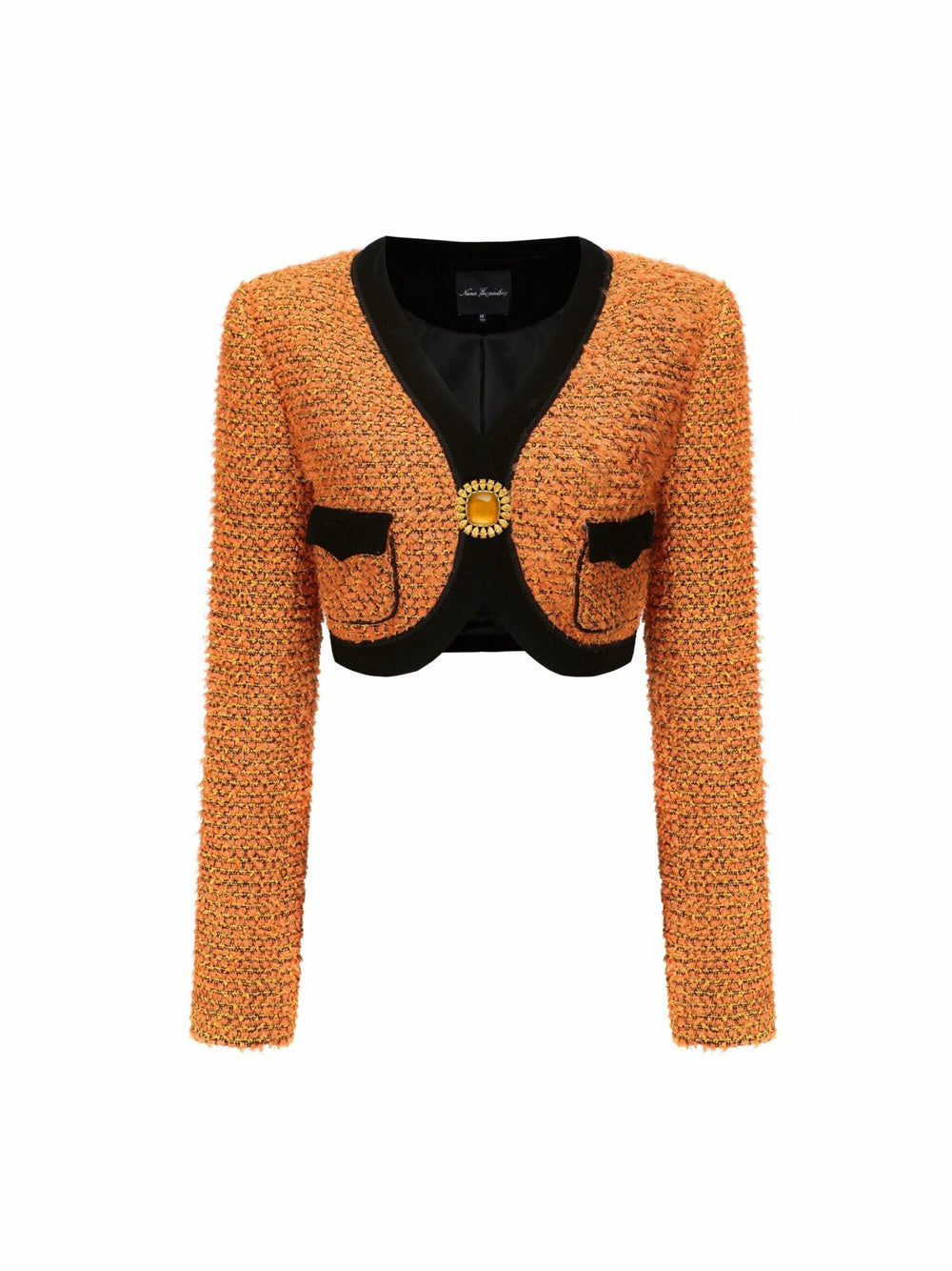 Miranda Crop Jacket: Yellow Crop Jacket for Date Night | Nana Jacqueline