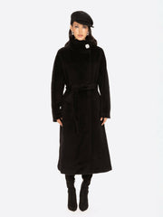 Audrey Long Coat: Black Long Coat for Winter Events | Nana Jacqueline