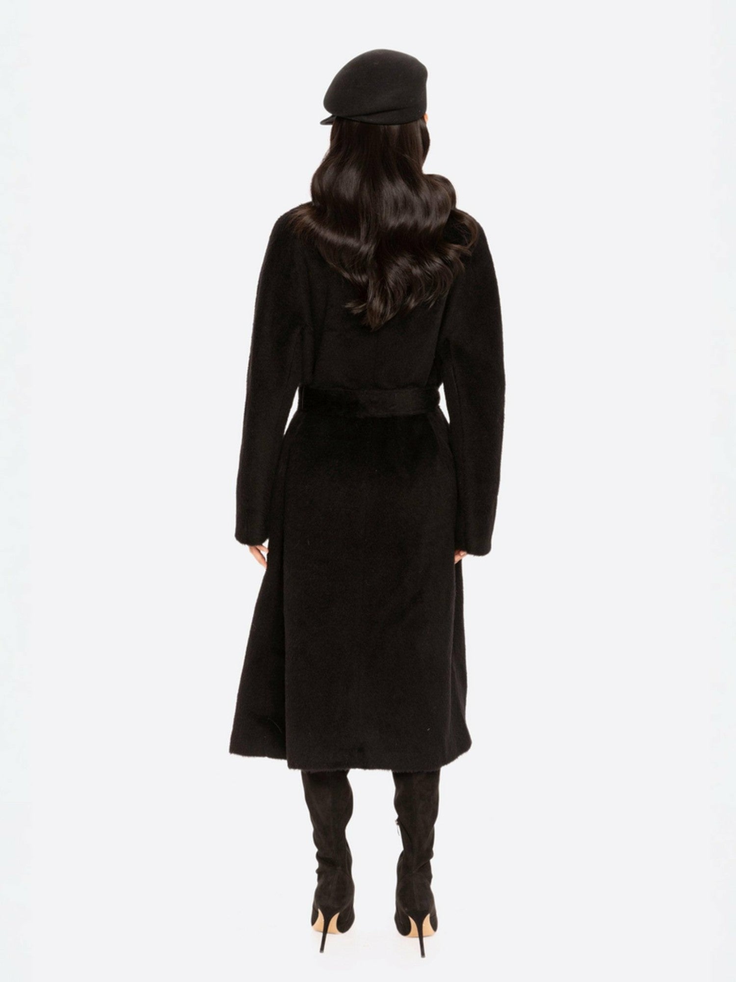 Audrey Long Coat: Black Long Coat for Winter Events | Nana Jacqueline