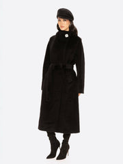 Audrey Long Coat: Black Long Coat for Winter Events | Nana Jacqueline