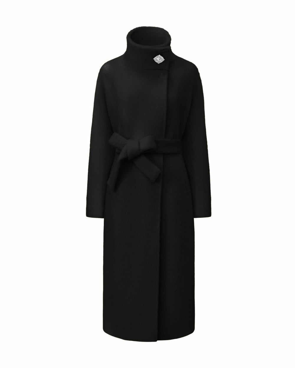 Audrey Long Coat: Black Long Coat for Winter Events | Nana Jacqueline
