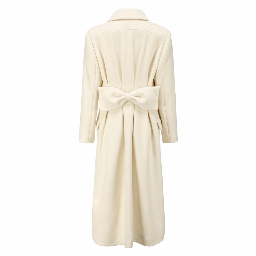 Gabriella Coat: White Coat for Winter Bridal Shower | Nana Jacqueline