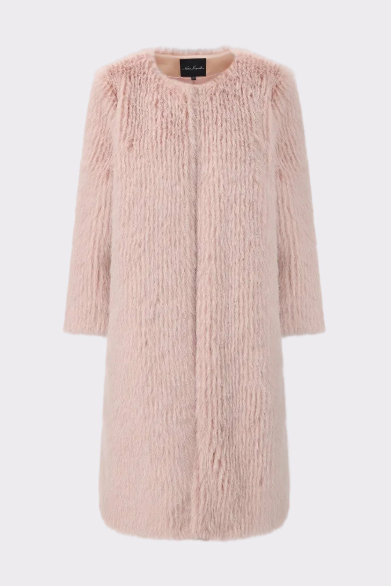 J’adore Faux Fur Long Coat: Pink Long Coat for Winter Party | Nana Jacqueline