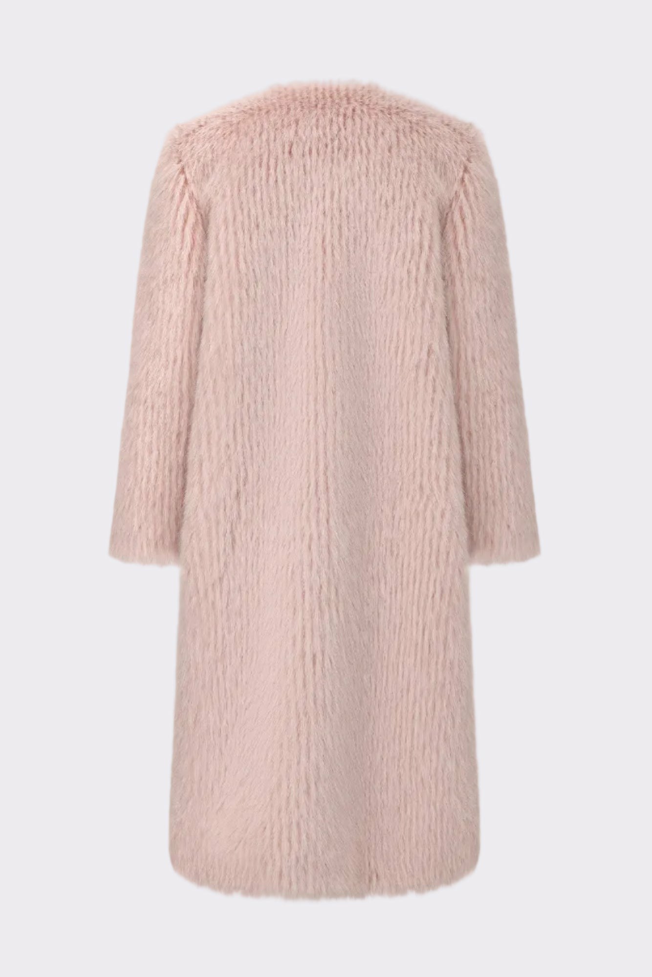 J’adore Faux Fur Long Coat: Pink Long Coat for Winter Party | Nana Jacqueline