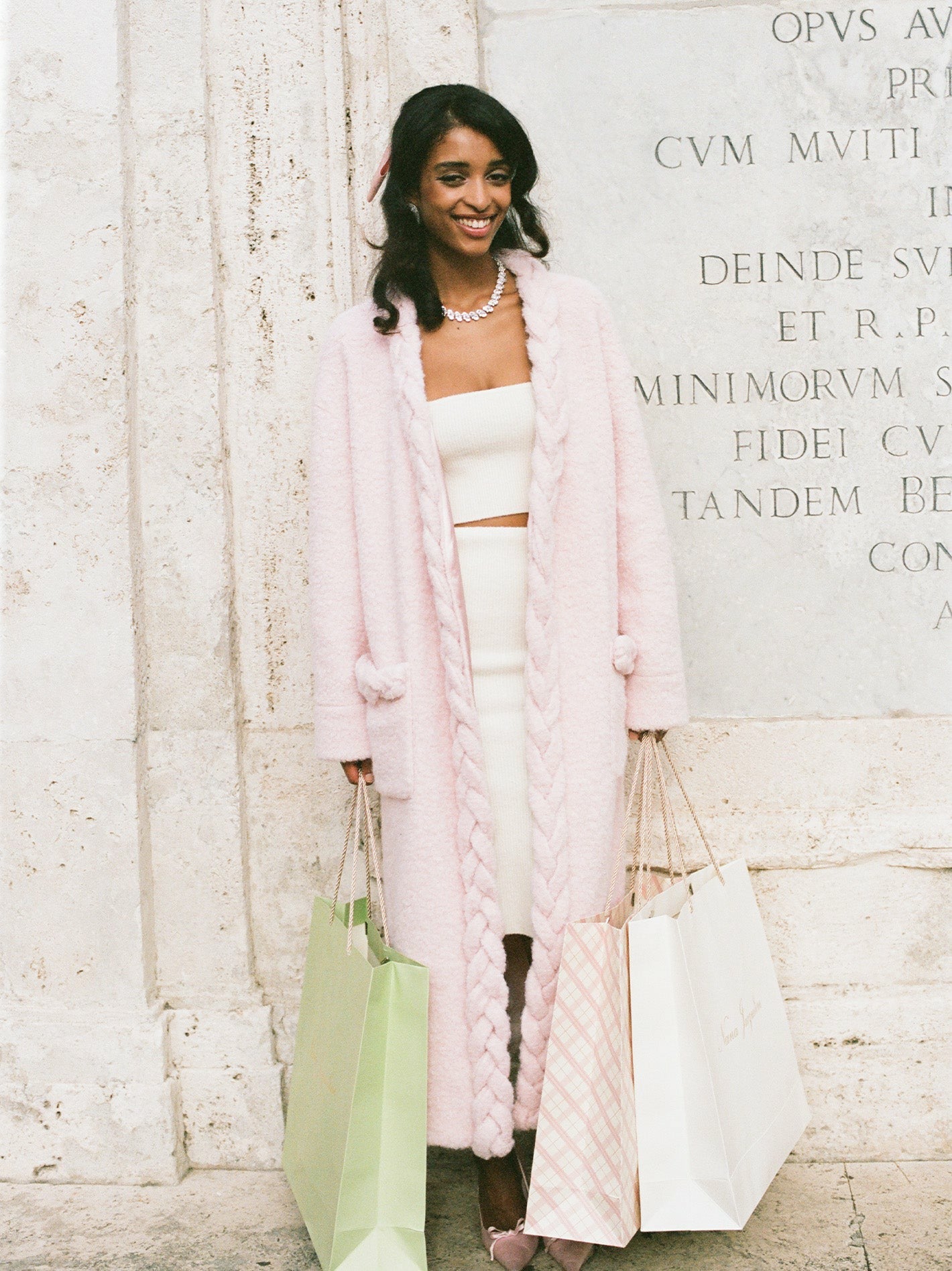 Elsa Coat: Pink Coat for Resort Brunch | Nana Jacqueline