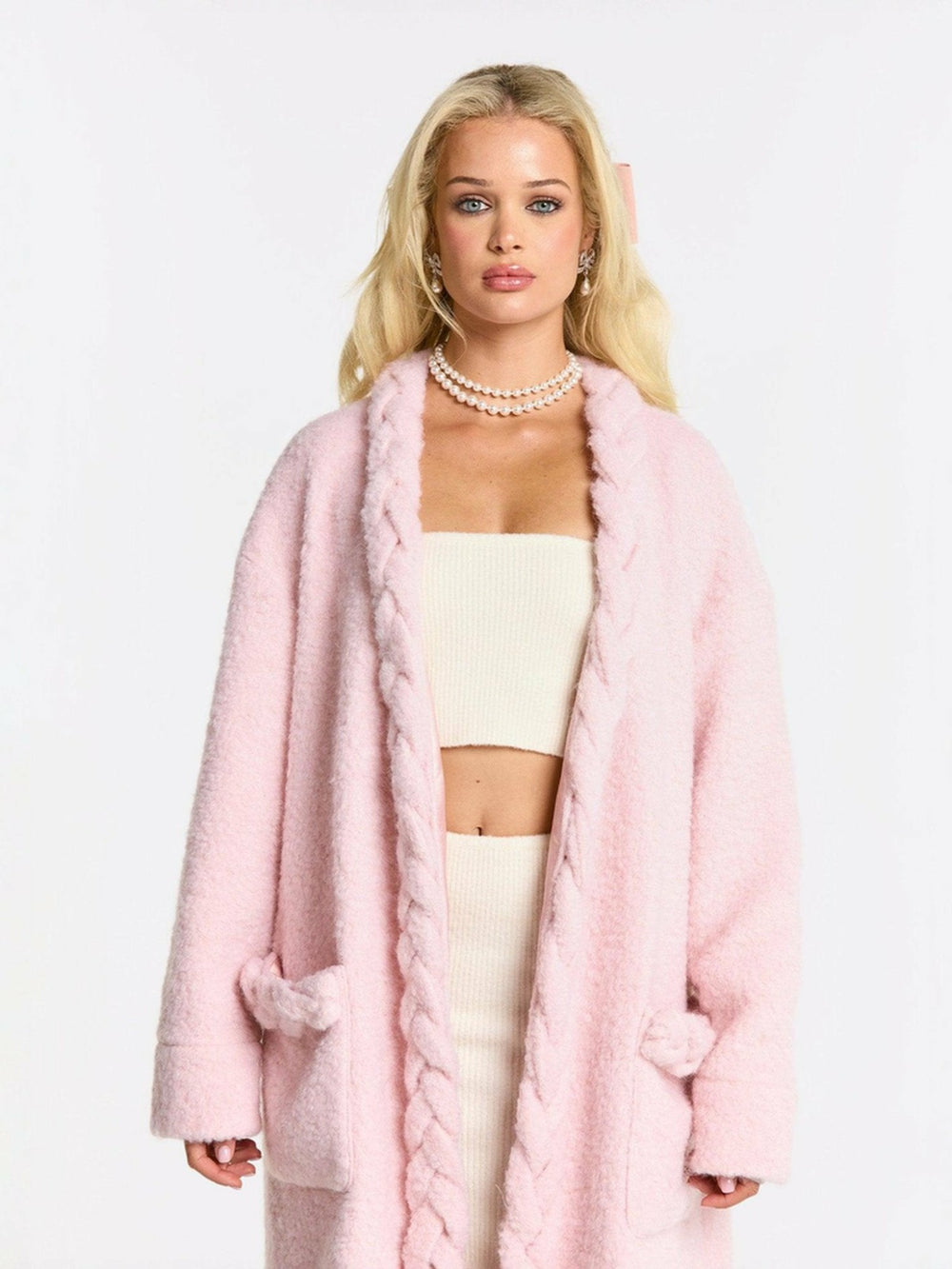 Elsa Coat: Pink Coat for Resort Brunch | Nana Jacqueline