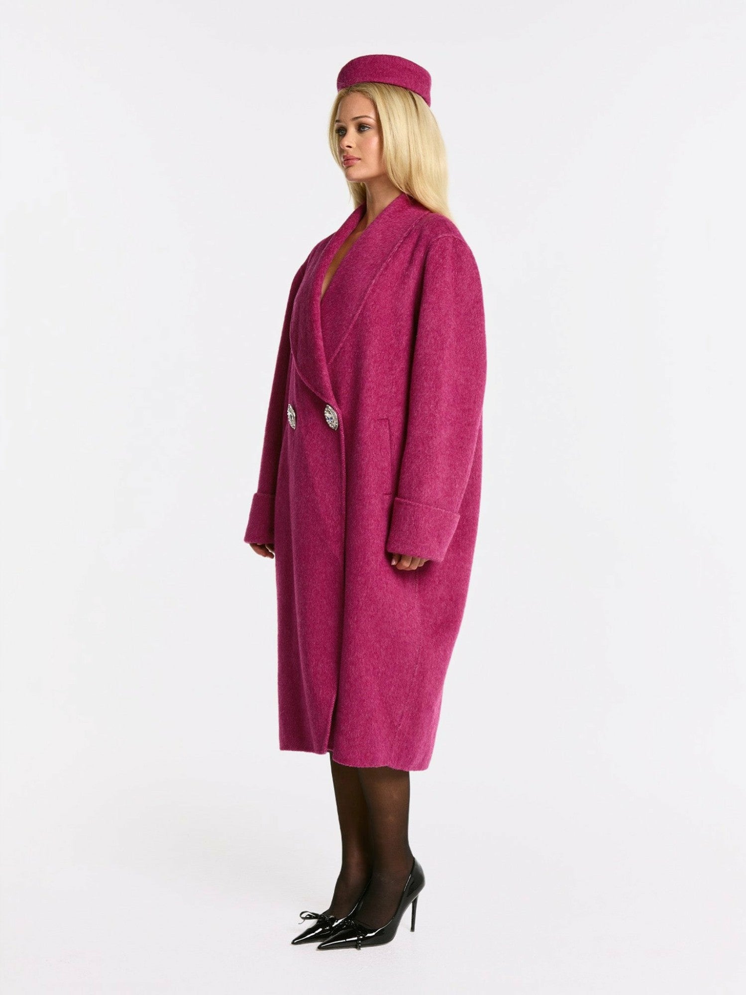 Audrina Coat: Pink Coat for Winter Events | Nana Jacqueline
