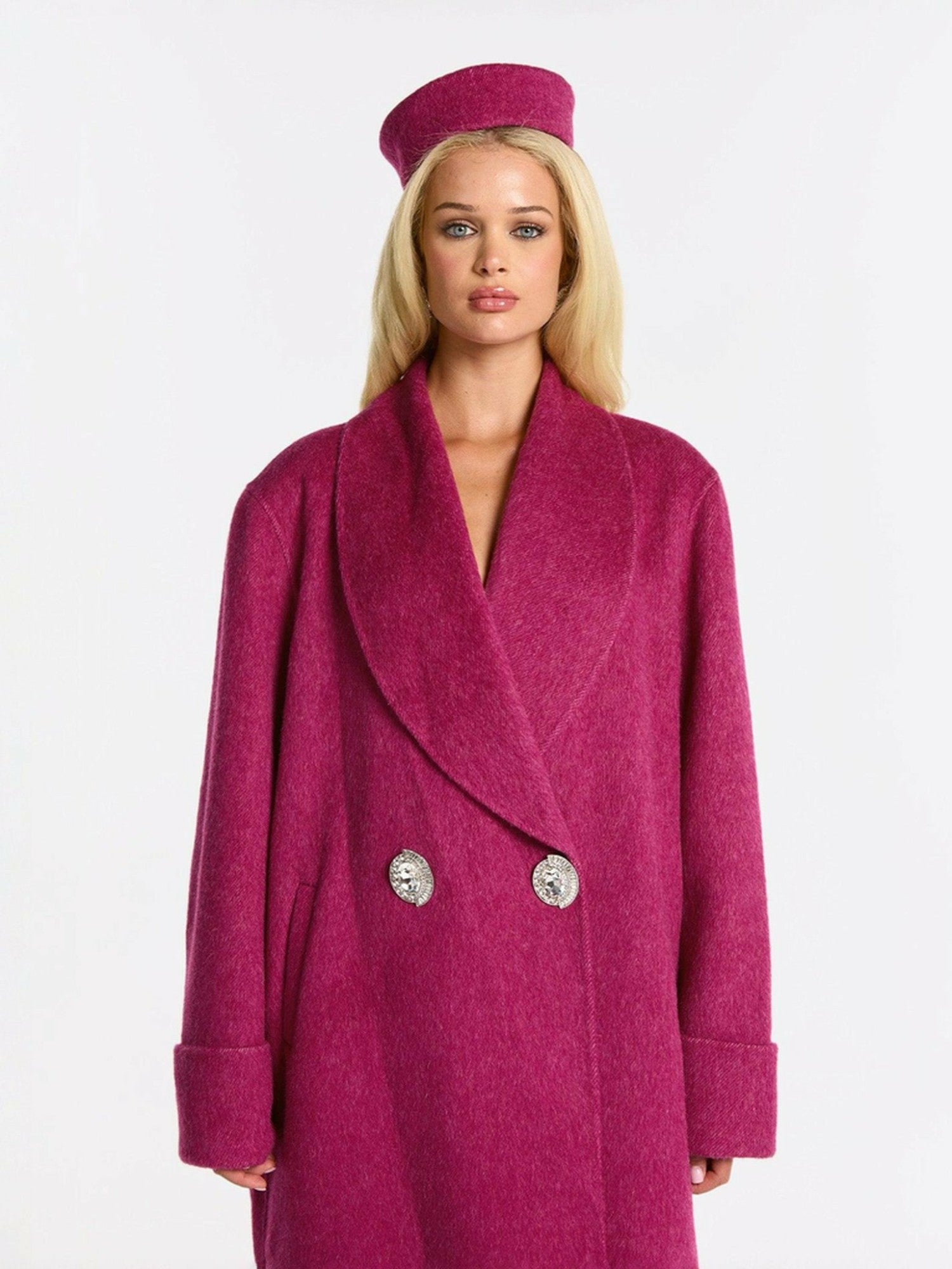 Audrina Coat: Pink Coat for Winter Events | Nana Jacqueline