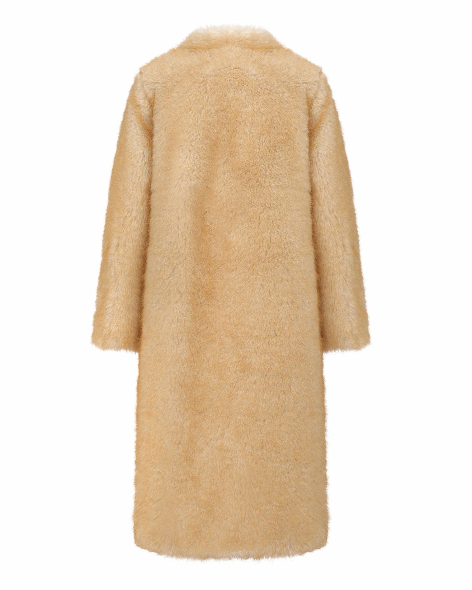 Isolde Faux Fur Long Coat: Yellow Fur Coat for Winter Events | Nana Jacqueline