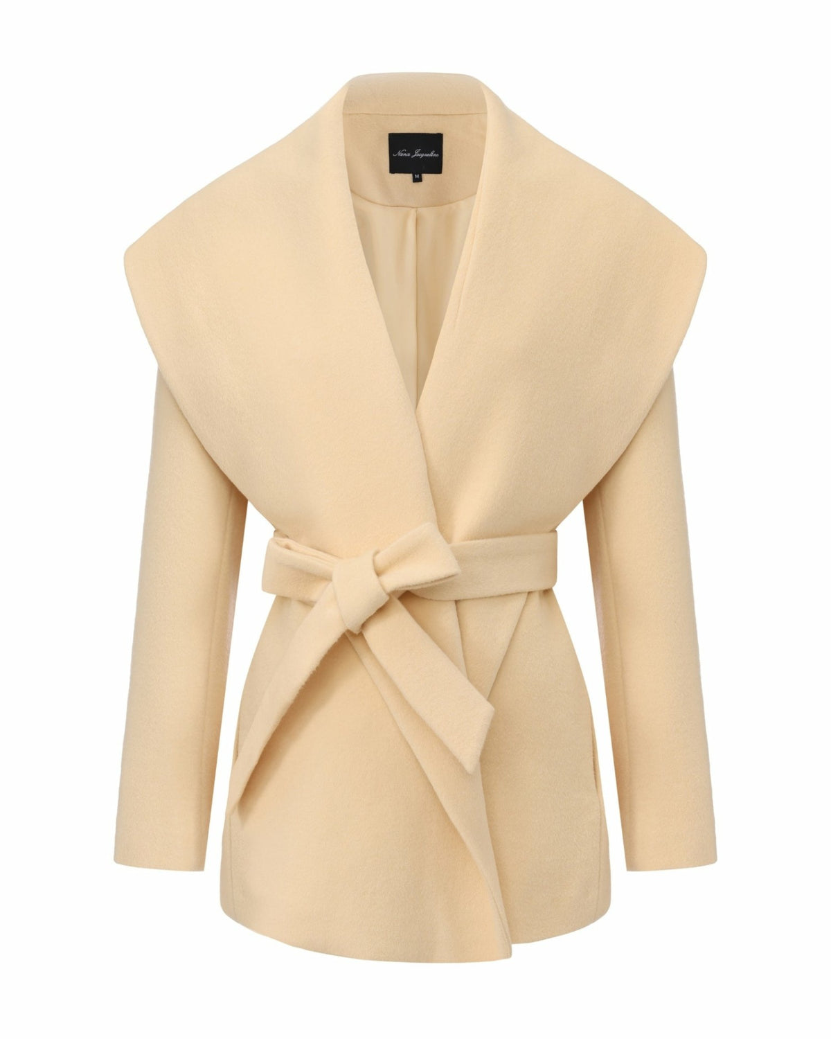 Victoria Bow Coat: Yellow Wrap Coat for Daytime Events | Nana Jacqueline