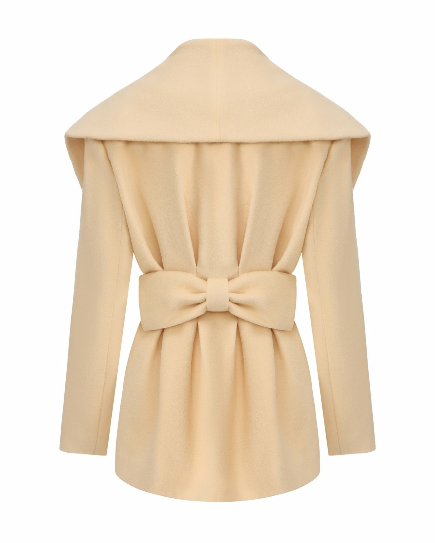 Victoria Bow Coat: Yellow Wrap Coat for Daytime Events | Nana Jacqueline