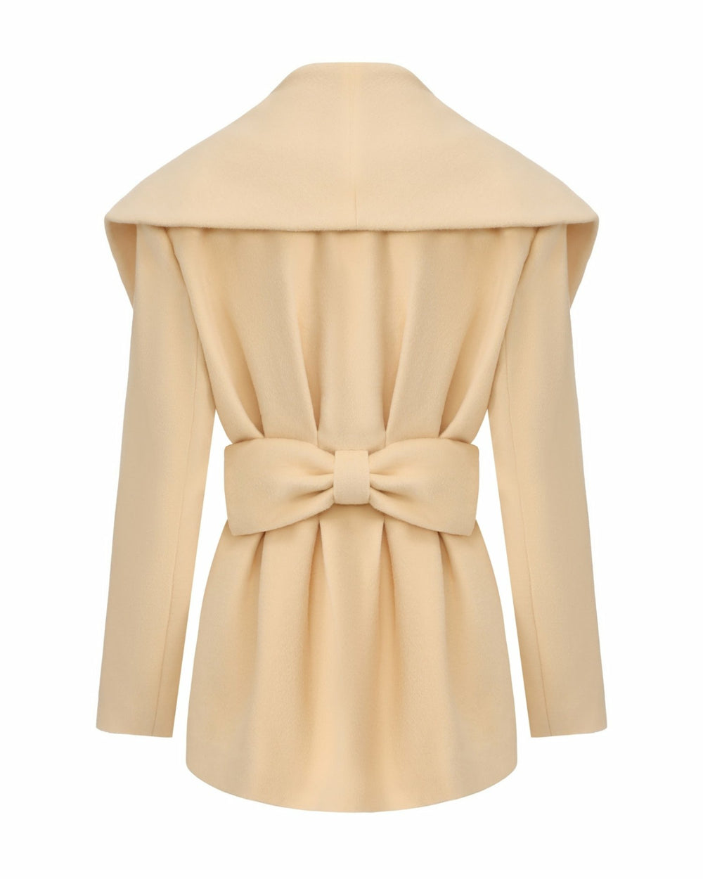 Victoria Bow Coat: Yellow Wrap Coat for Daytime Events | Nana Jacqueline