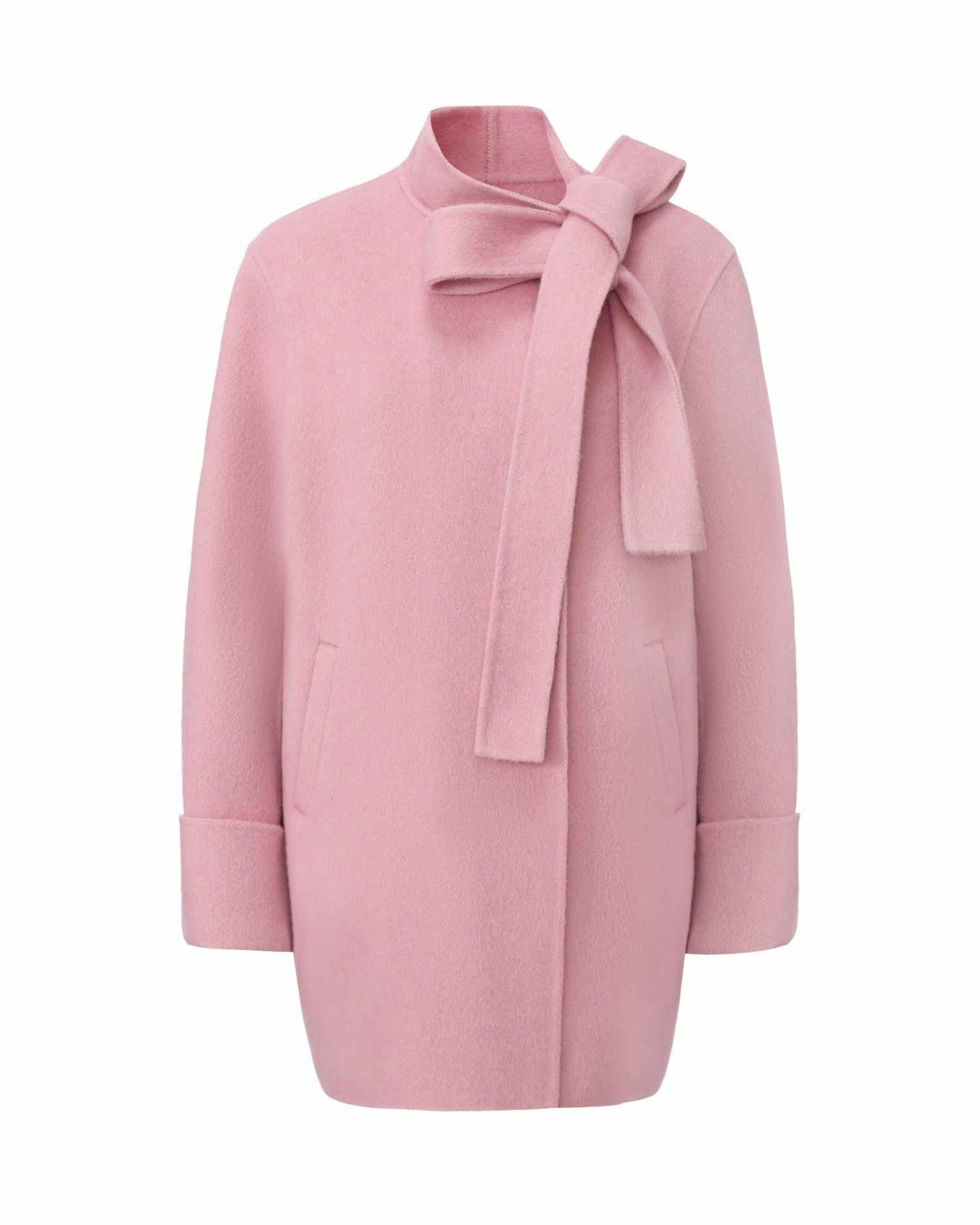Juliette Cocoon Coat: Pink Coat for Winter Party | Nana Jacqueline