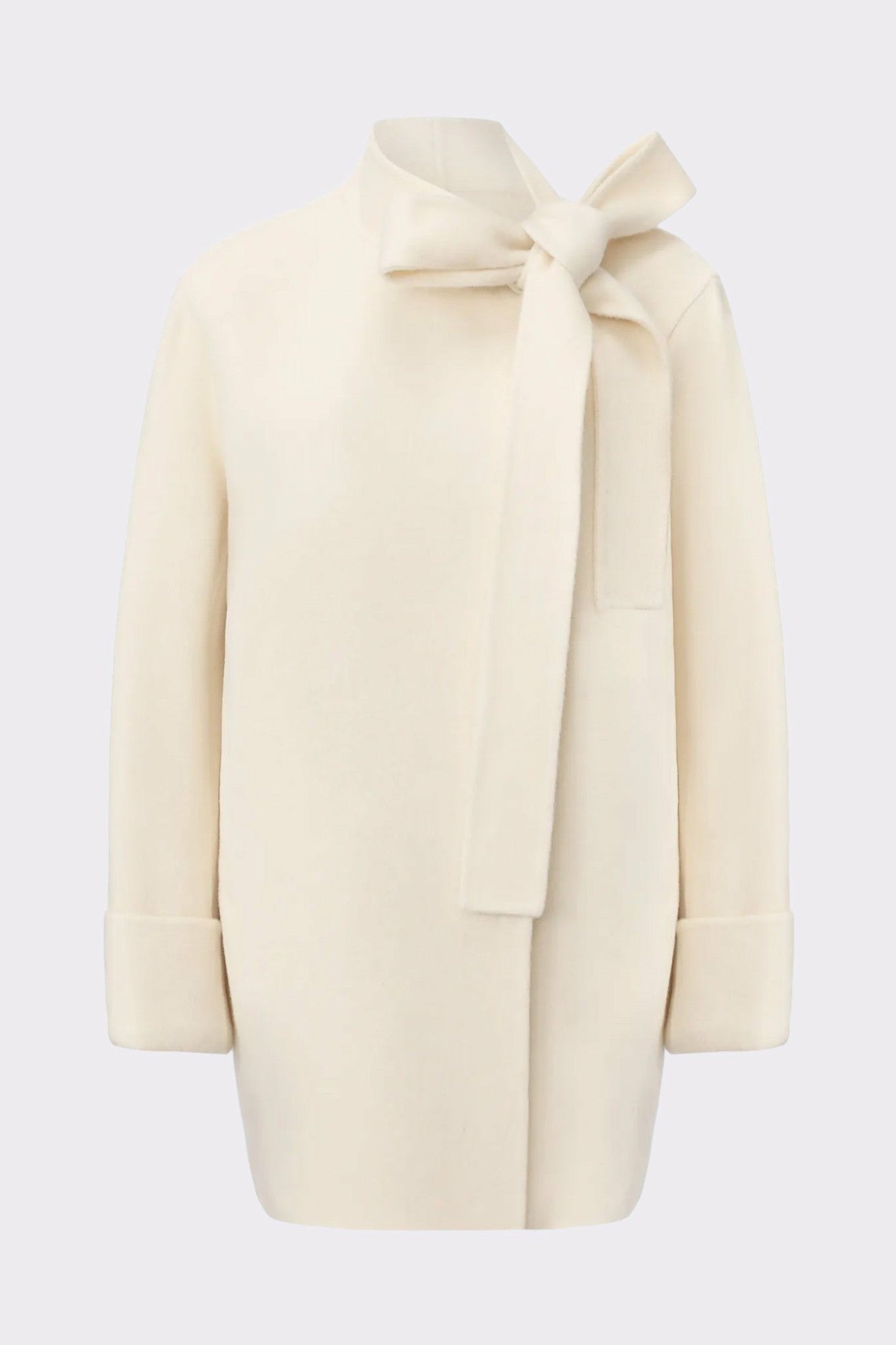 Juliette Cocoon Coat: White Coat for Winter Wedding Guest | Nana Jacqueline