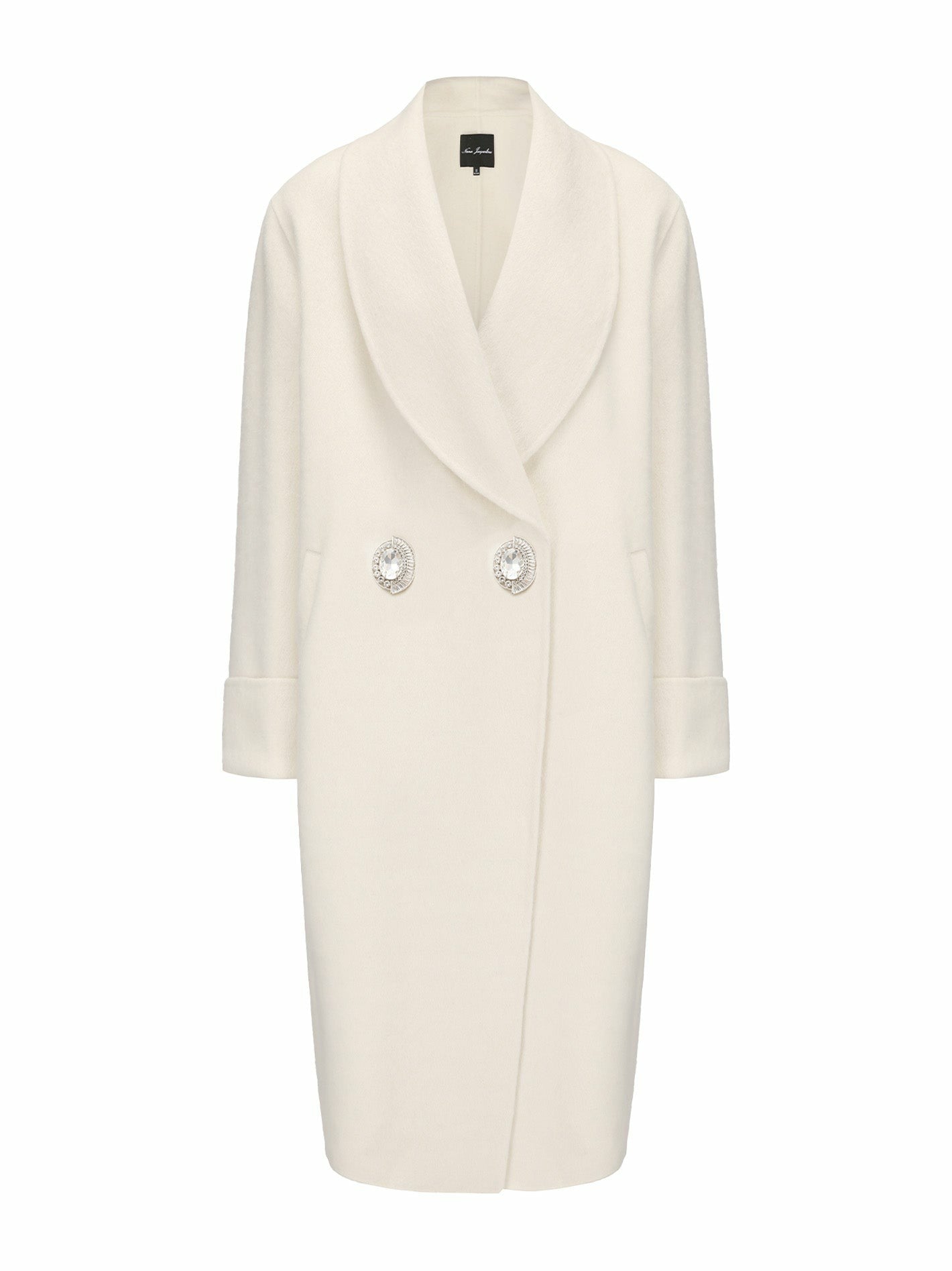 Audrina Coat: White Coat for Winter Wedding Guest | Nana Jacqueline