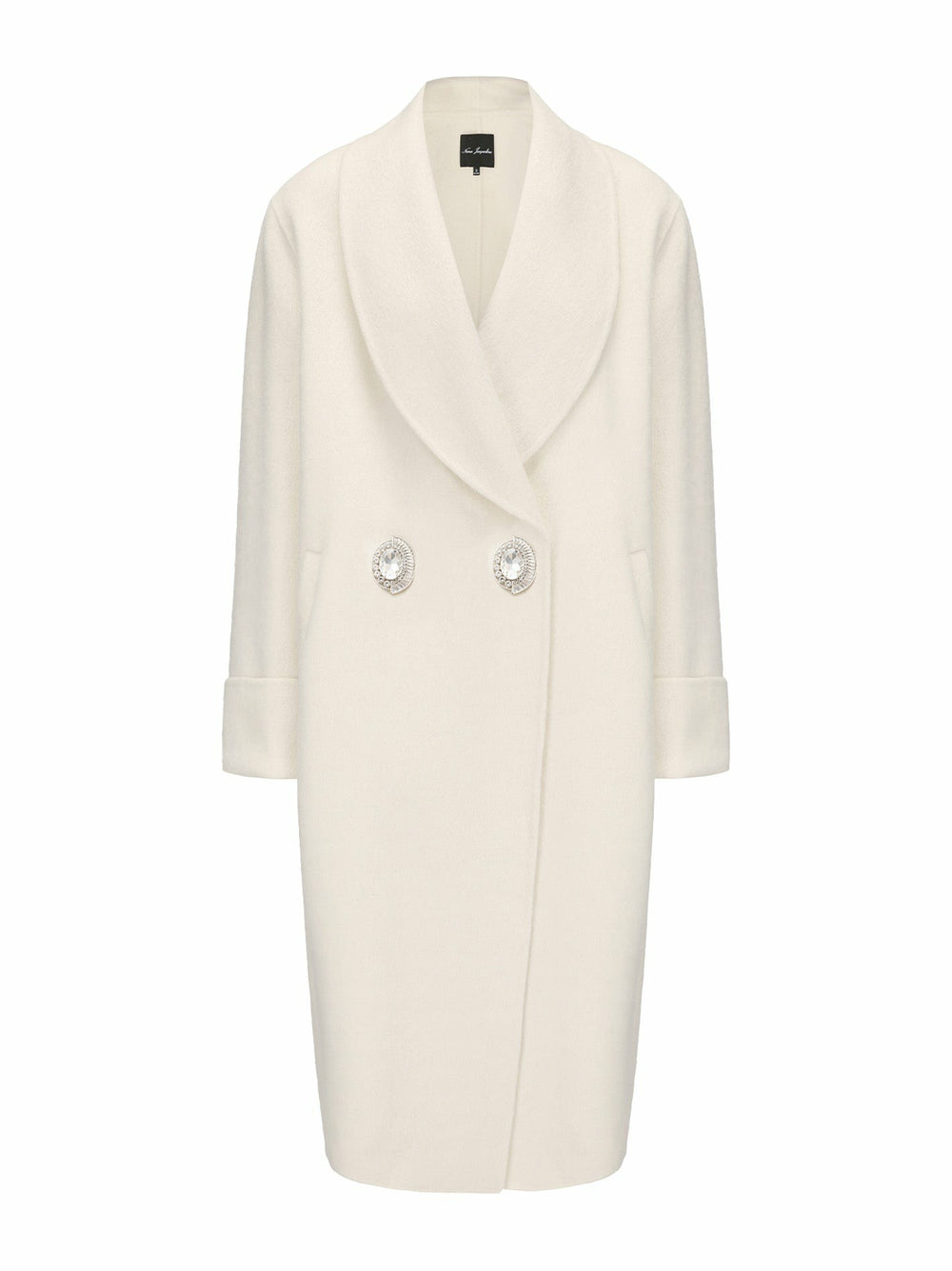 Audrina Coat: White Coat for Winter Wedding Guest | Nana Jacqueline