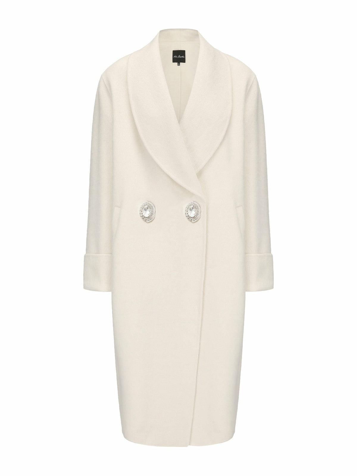 Audrina Coat: White Coat for Winter Wedding Guest | Nana Jacqueline