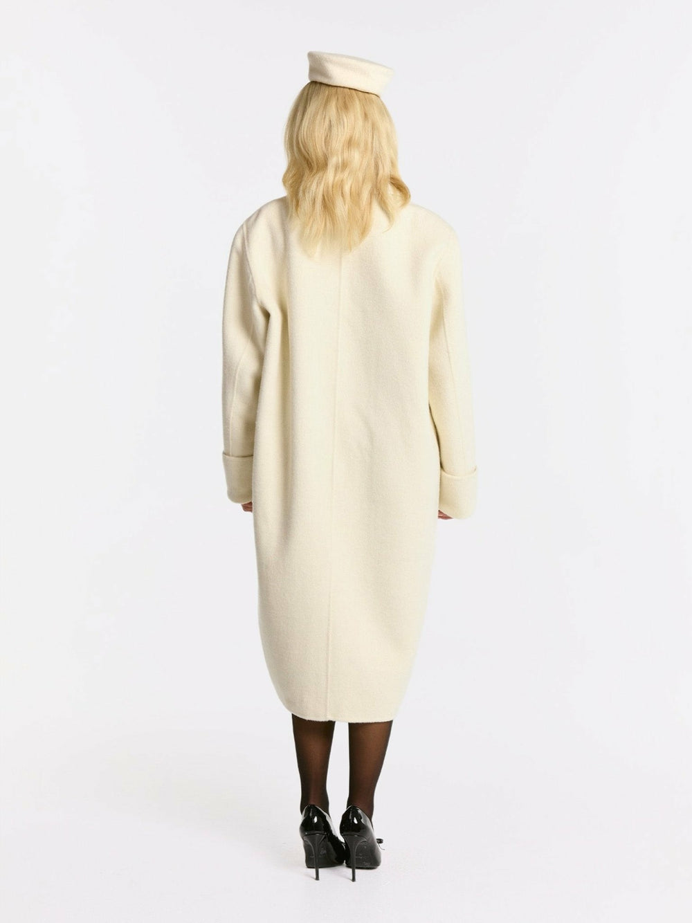 Audrina Coat: White Coat for Winter Wedding Guest | Nana Jacqueline