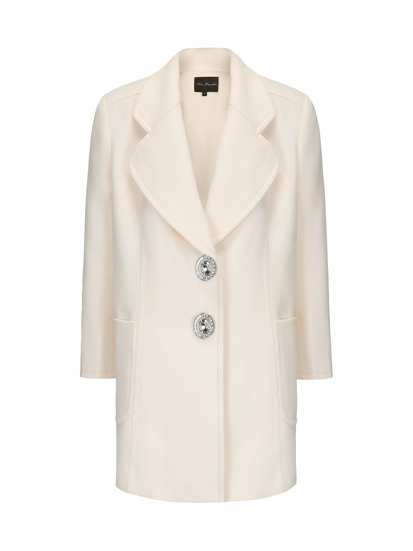 Nadine Coat: White Coat for Winter Wedding Guest | Nana Jacqueline