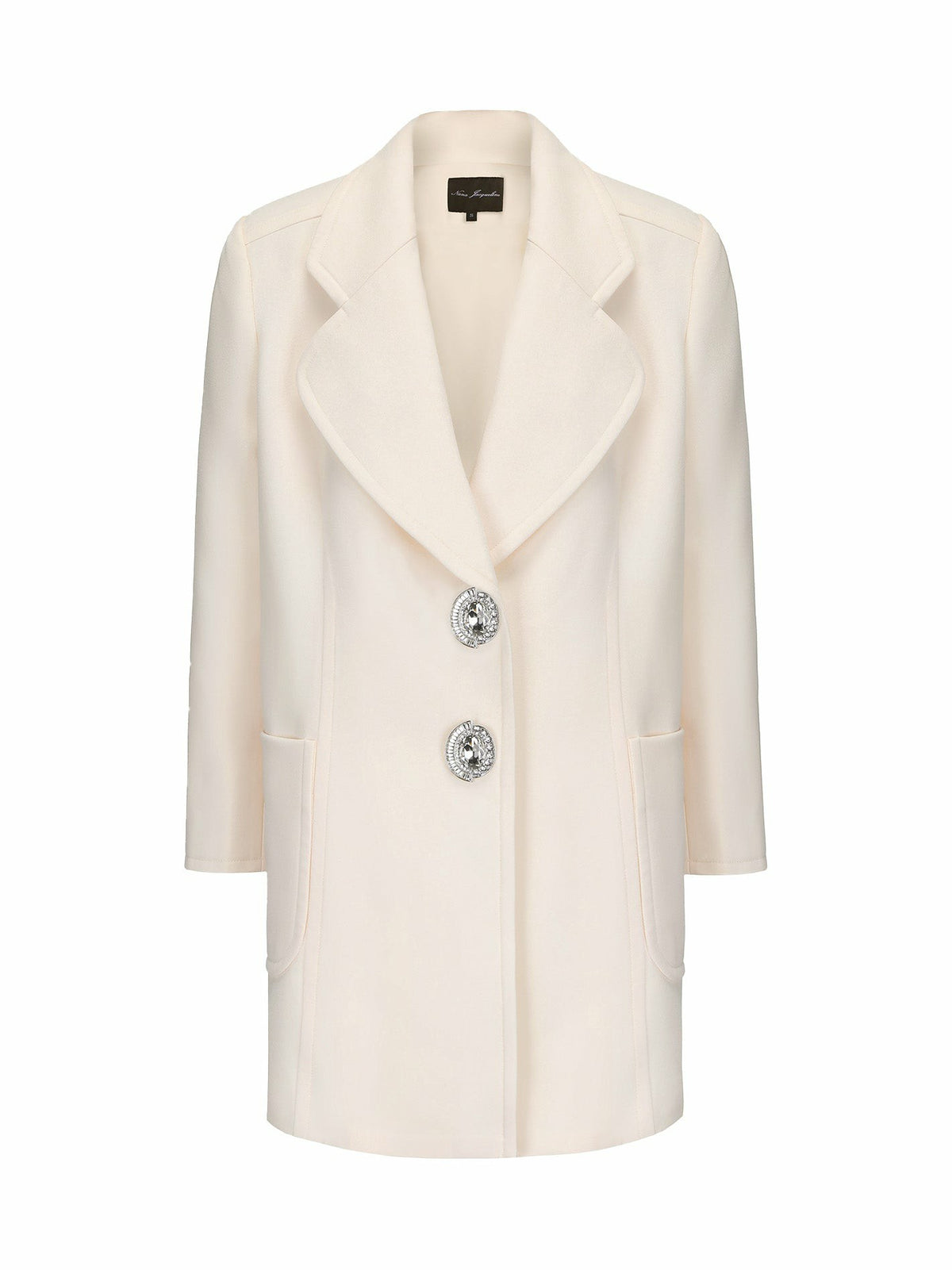 Nadine Coat: White Coat for Winter Wedding Guest | Nana Jacqueline