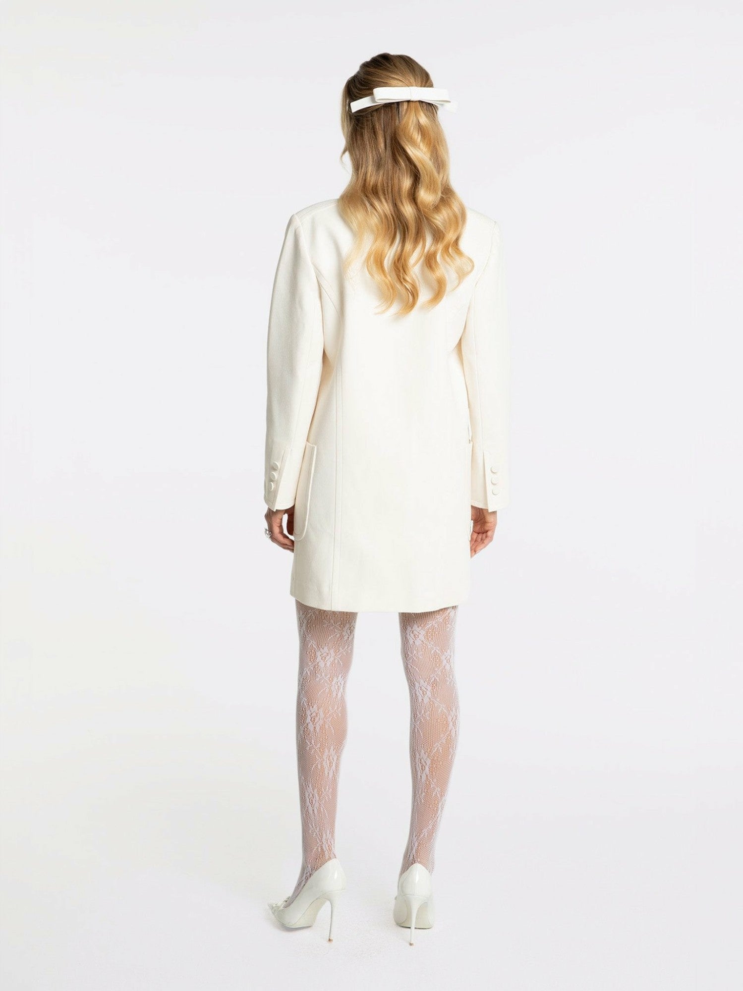 Nadine Coat: White Coat for Winter Wedding Guest | Nana Jacqueline