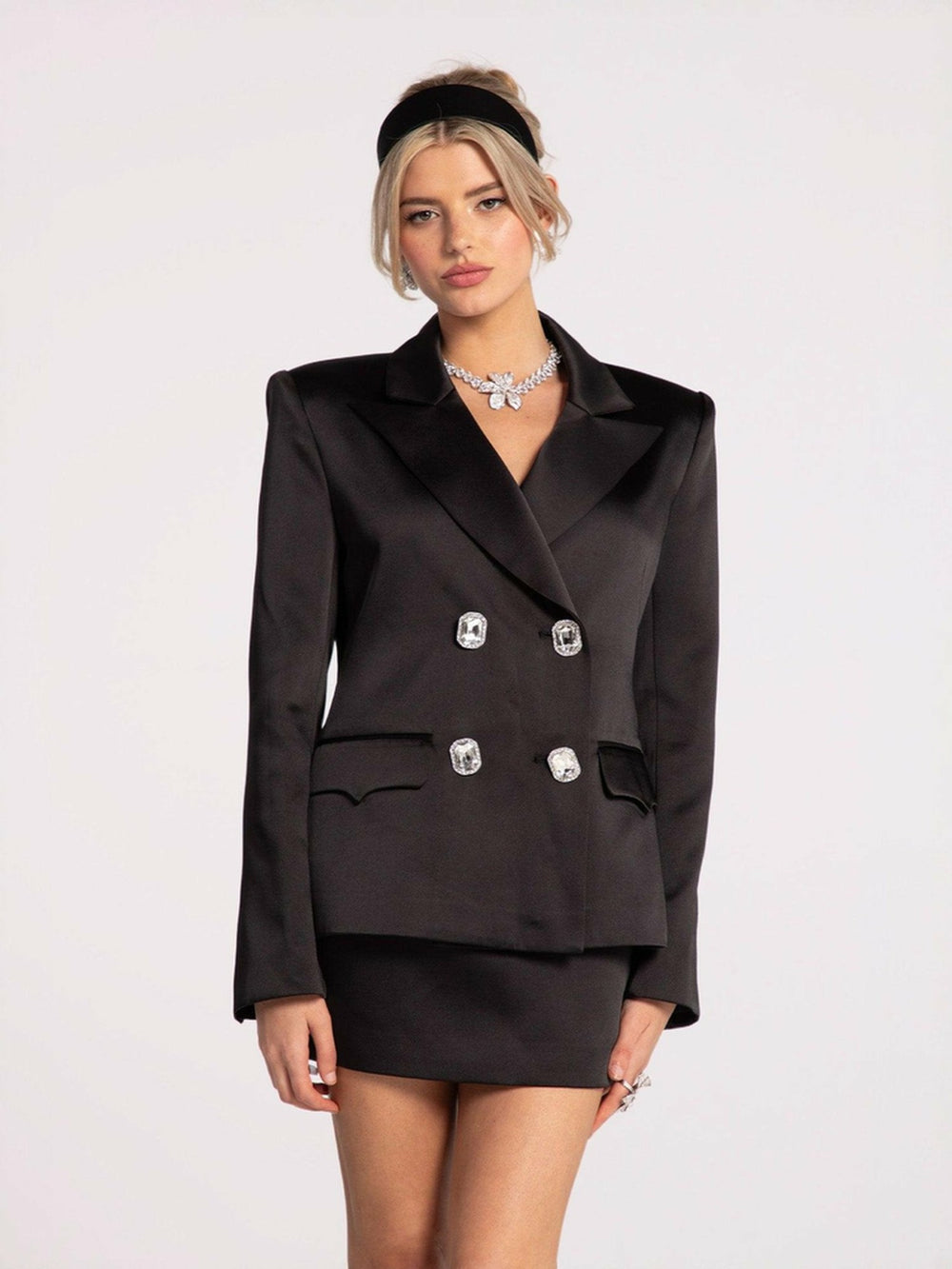 Cassandra Blazer: Black Blazer for Cocktail Party | Nana Jacqueline