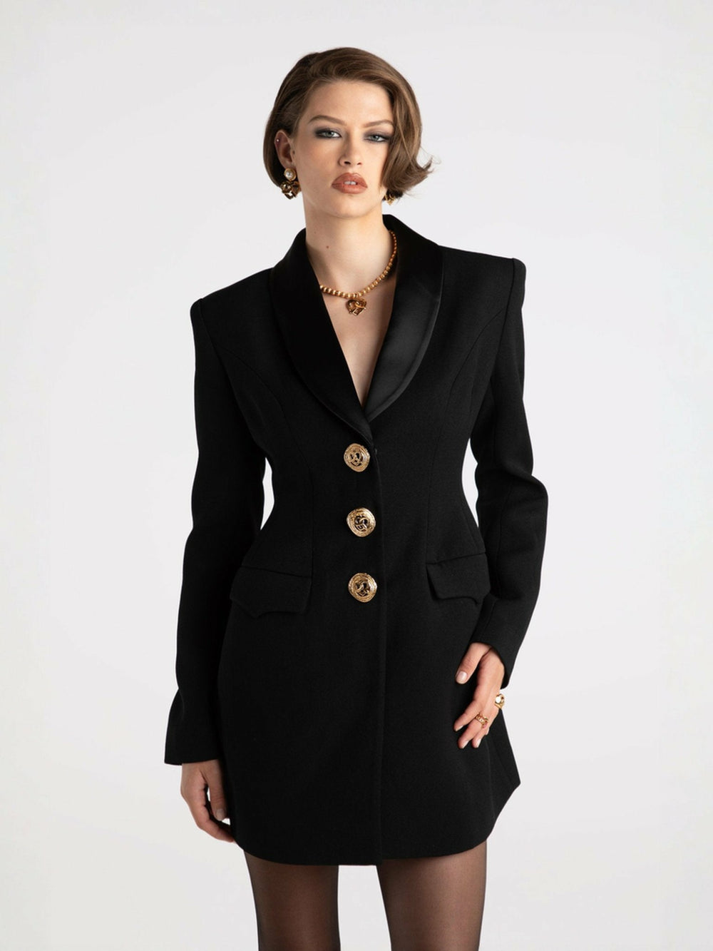 Sasha Suit Jacket: Black Suit Jacket for Cocktail Party | Nana Jacqueline