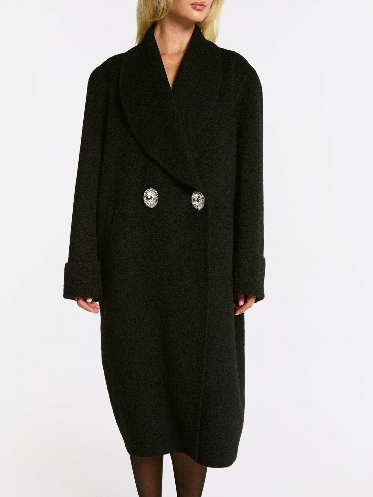 Audrina Coat: Black Coat for Winter City Outfit | Nana Jacqueline