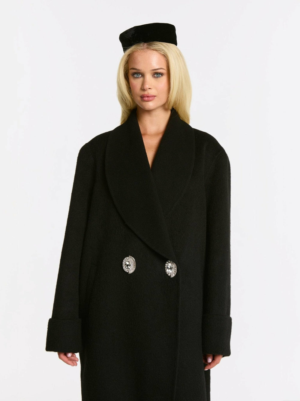 Audrina Coat: Black Coat for Winter City Outfit | Nana Jacqueline