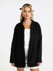 Talia Coat: Black Coat for Brunch | Nana Jacqueline