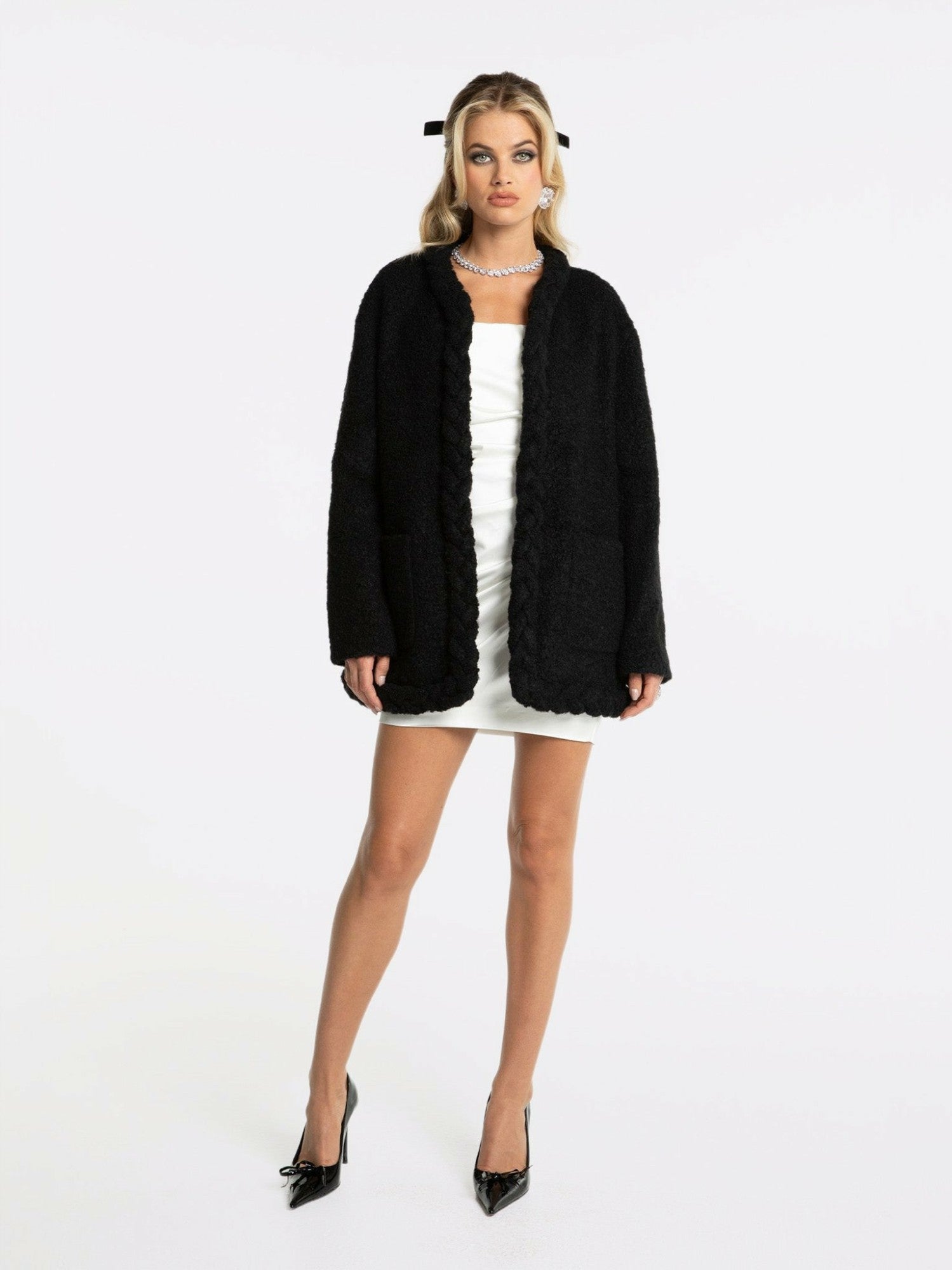 Talia Coat: Black Coat for Brunch | Nana Jacqueline