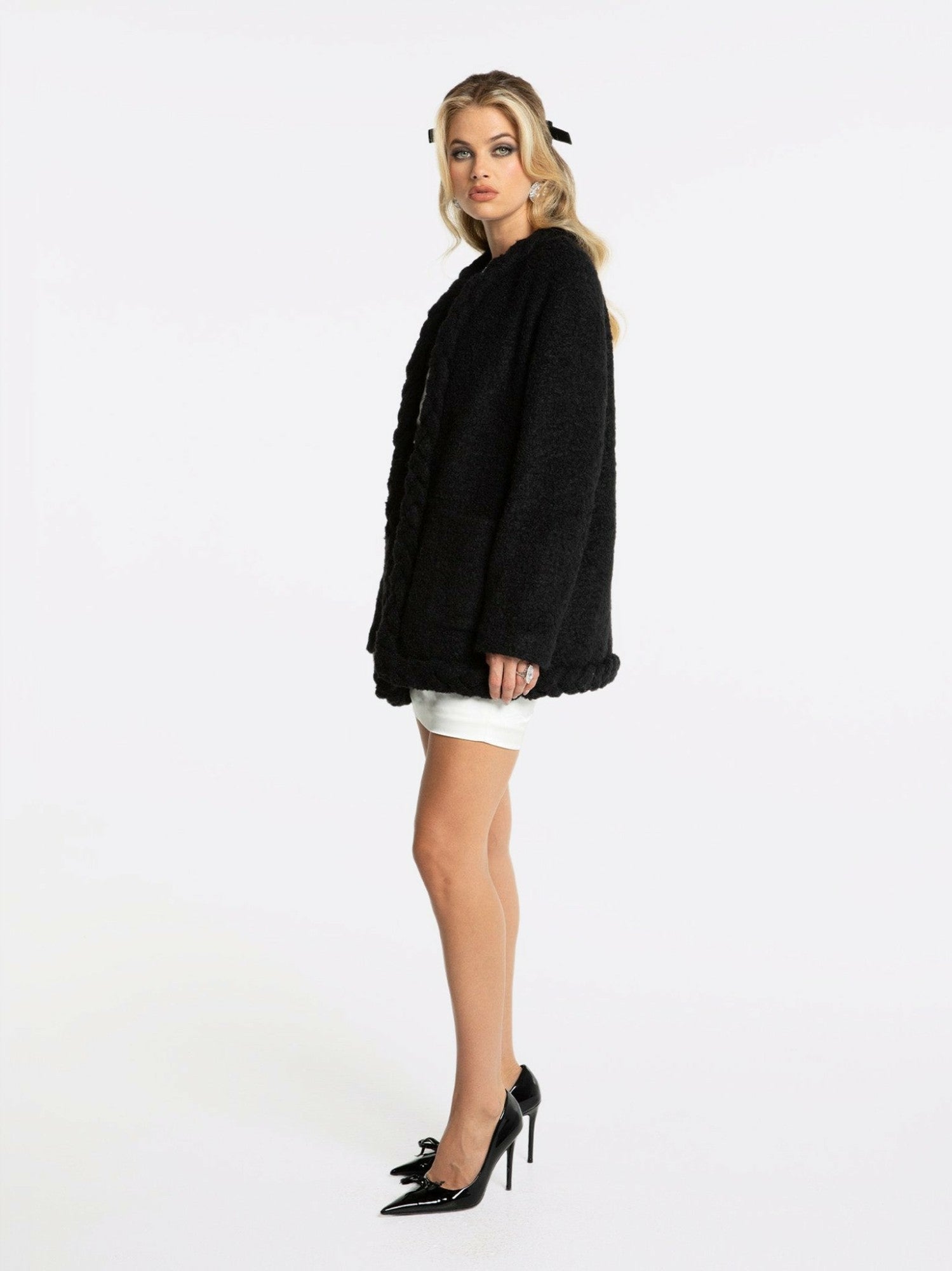 Talia Coat: Black Coat for Brunch | Nana Jacqueline