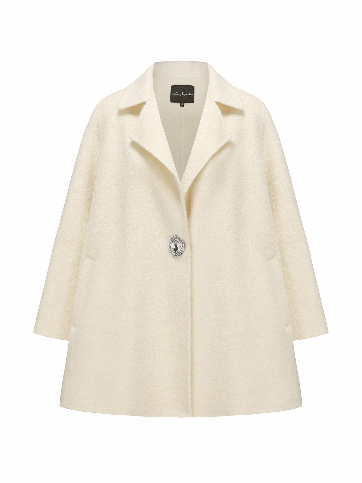 Olivia Coat: White Coat for Winter Formal Event | Nana Jacqueline
