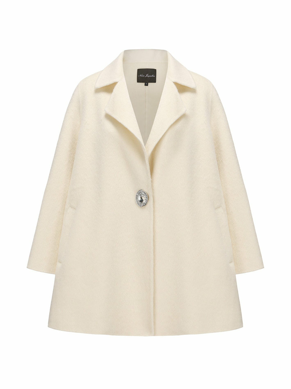 Olivia Coat: White Coat for Winter Formal Event | Nana Jacqueline