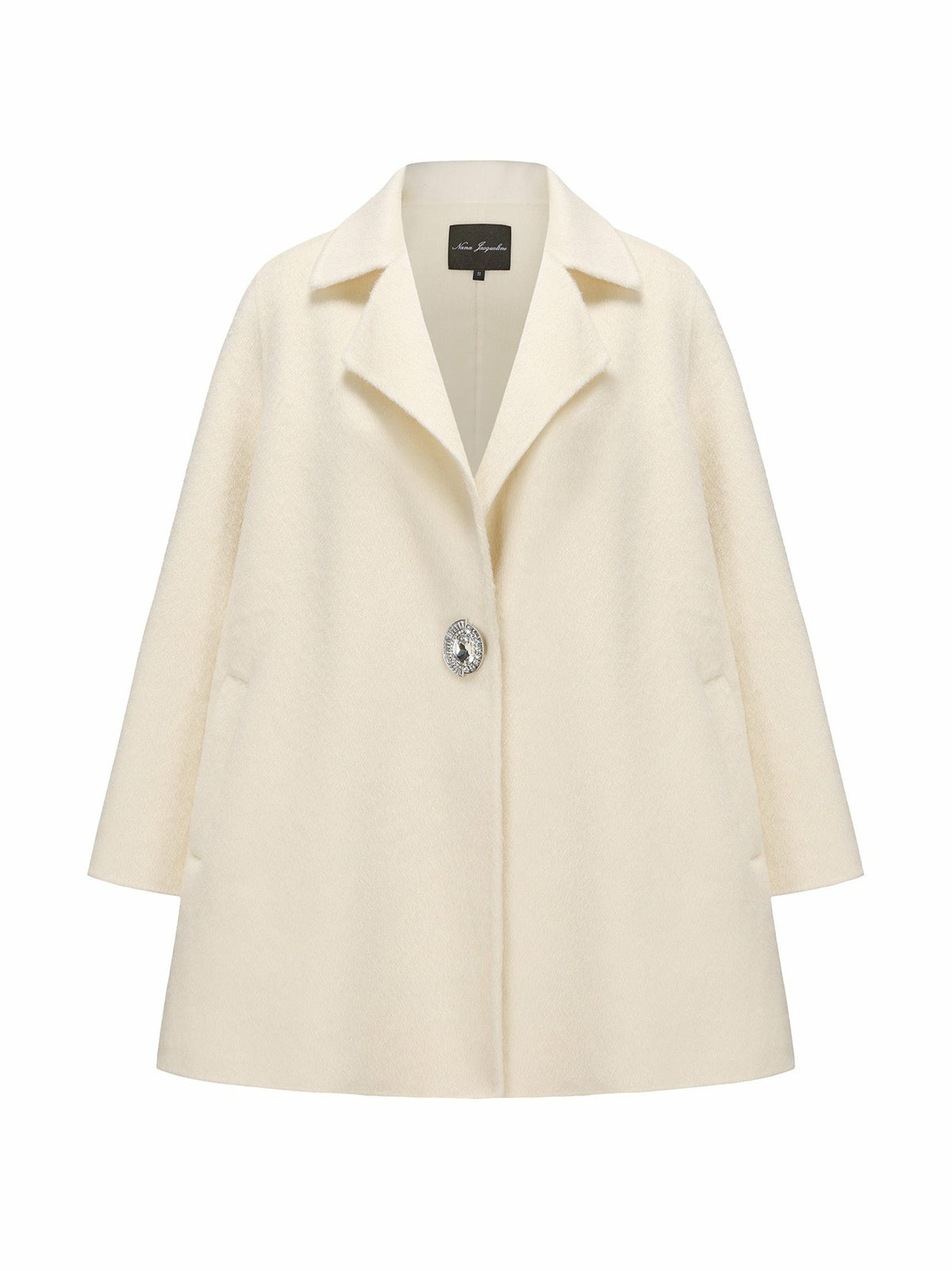 Olivia Coat: White Coat for Winter Formal Event | Nana Jacqueline