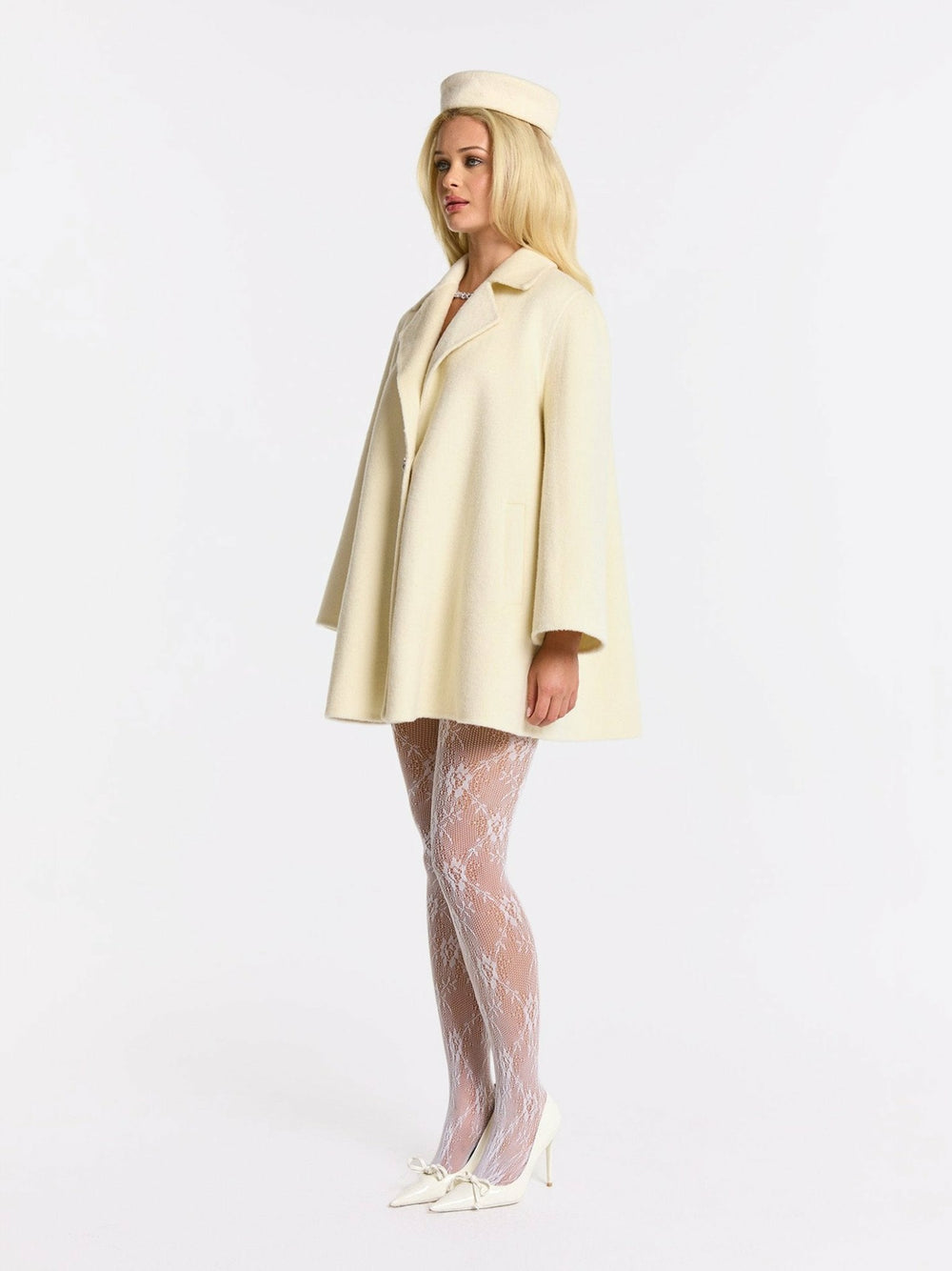 Olivia Coat: White Coat for Winter Formal Event | Nana Jacqueline
