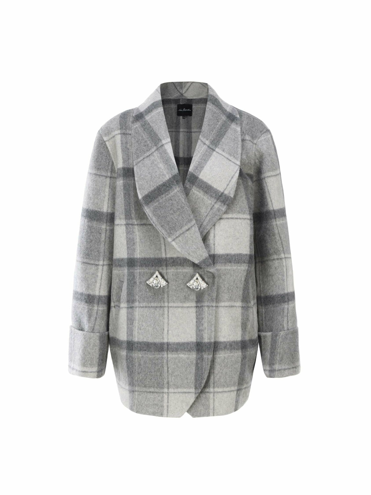 Emily Diamond Jacket: Grey Jacket for Casual Luxury Daytime Outfit | Nana Jacqueline