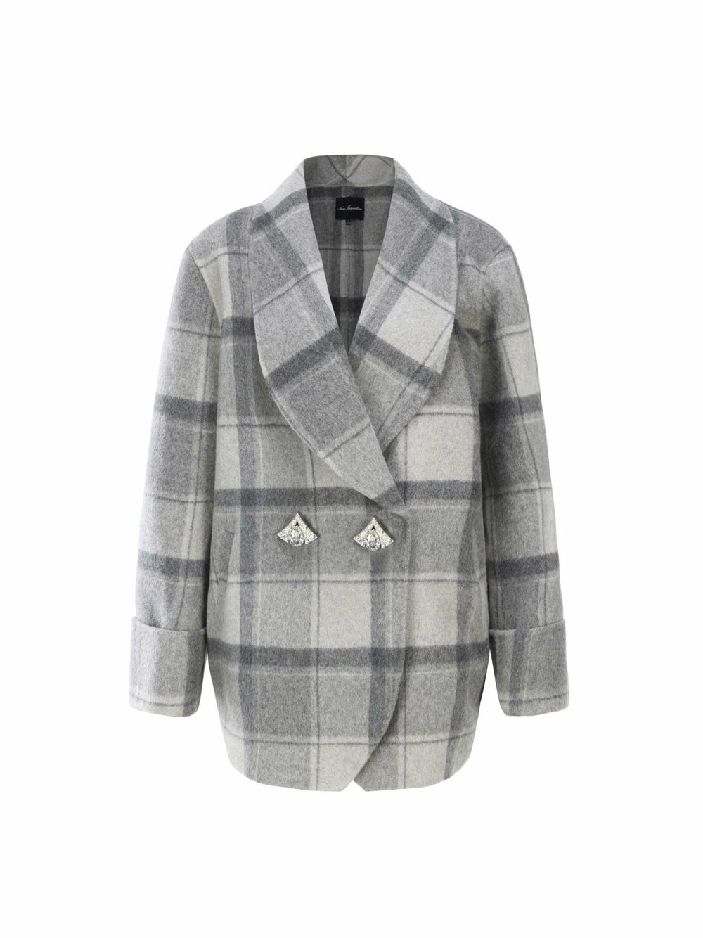 Emily Diamond Jacket: Grey Jacket for Casual Luxury Daytime Outfit | Nana Jacqueline