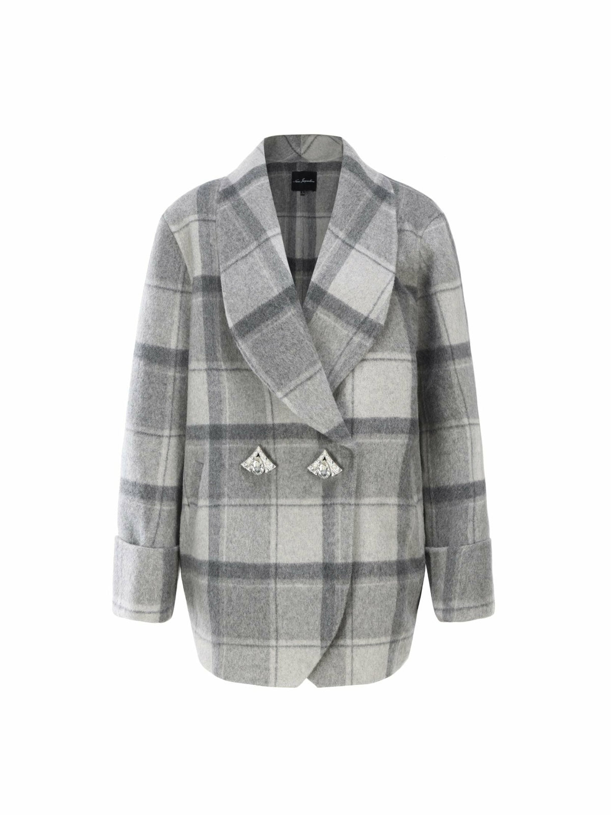 Emily Diamond Jacket: Grey Jacket for Casual Luxury Daytime Outfit | Nana Jacqueline