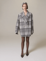 Emily Diamond Jacket: Grey Jacket for Casual Luxury Daytime Outfit | Nana Jacqueline