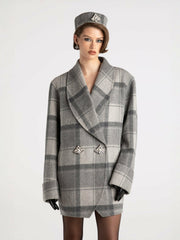 Emily Diamond Jacket: Grey Jacket for Casual Luxury Daytime Outfit | Nana Jacqueline