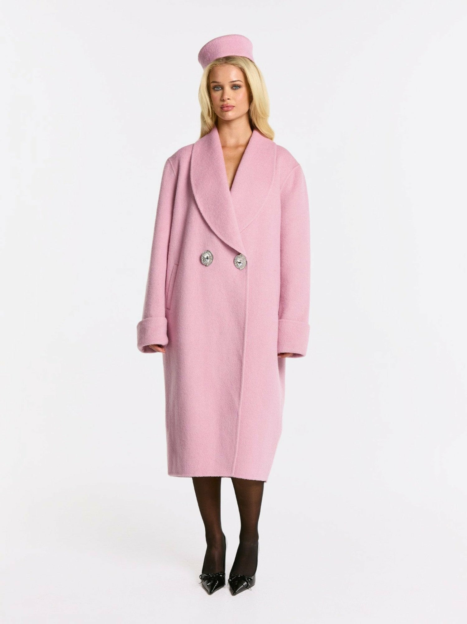 Audrina Coat: Pink Coat for Winter Events | Nana Jacqueline