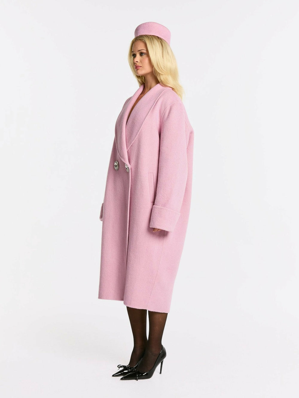 Audrina Coat: Pink Coat for Winter Events | Nana Jacqueline