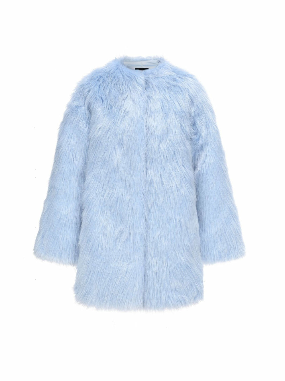 Adeline Fur Coat: Blue Fur Coat for Winter Party | Nana Jacqueline