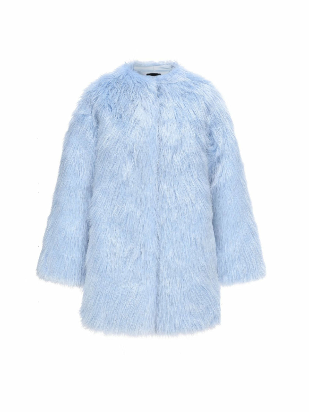 Adeline Fur Coat: Blue Fur Coat for Winter Party | Nana Jacqueline