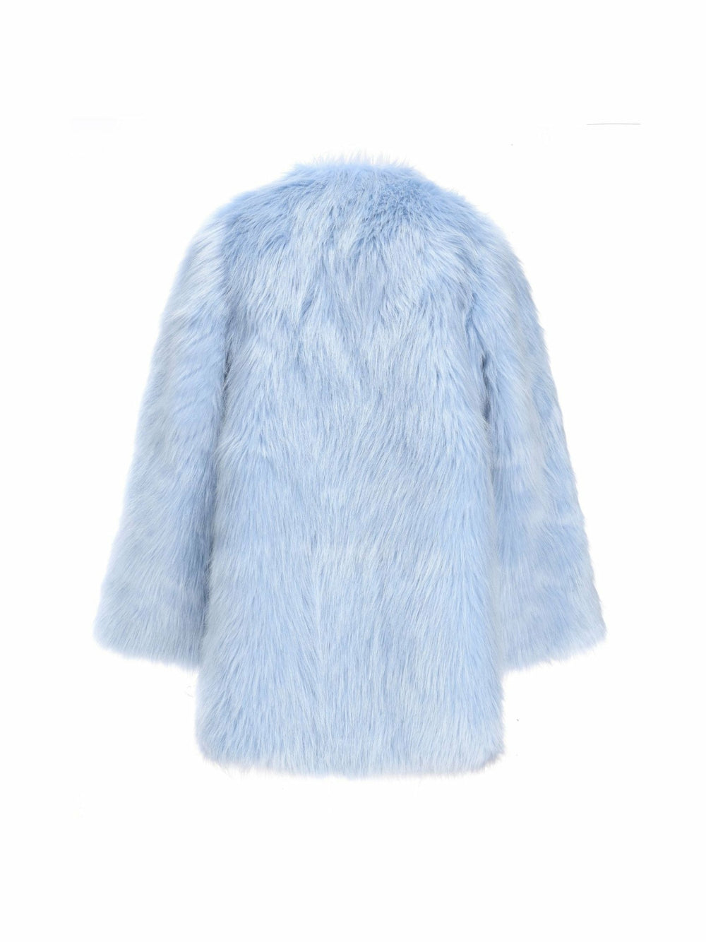 Adeline Fur Coat: Blue Fur Coat for Winter Party | Nana Jacqueline