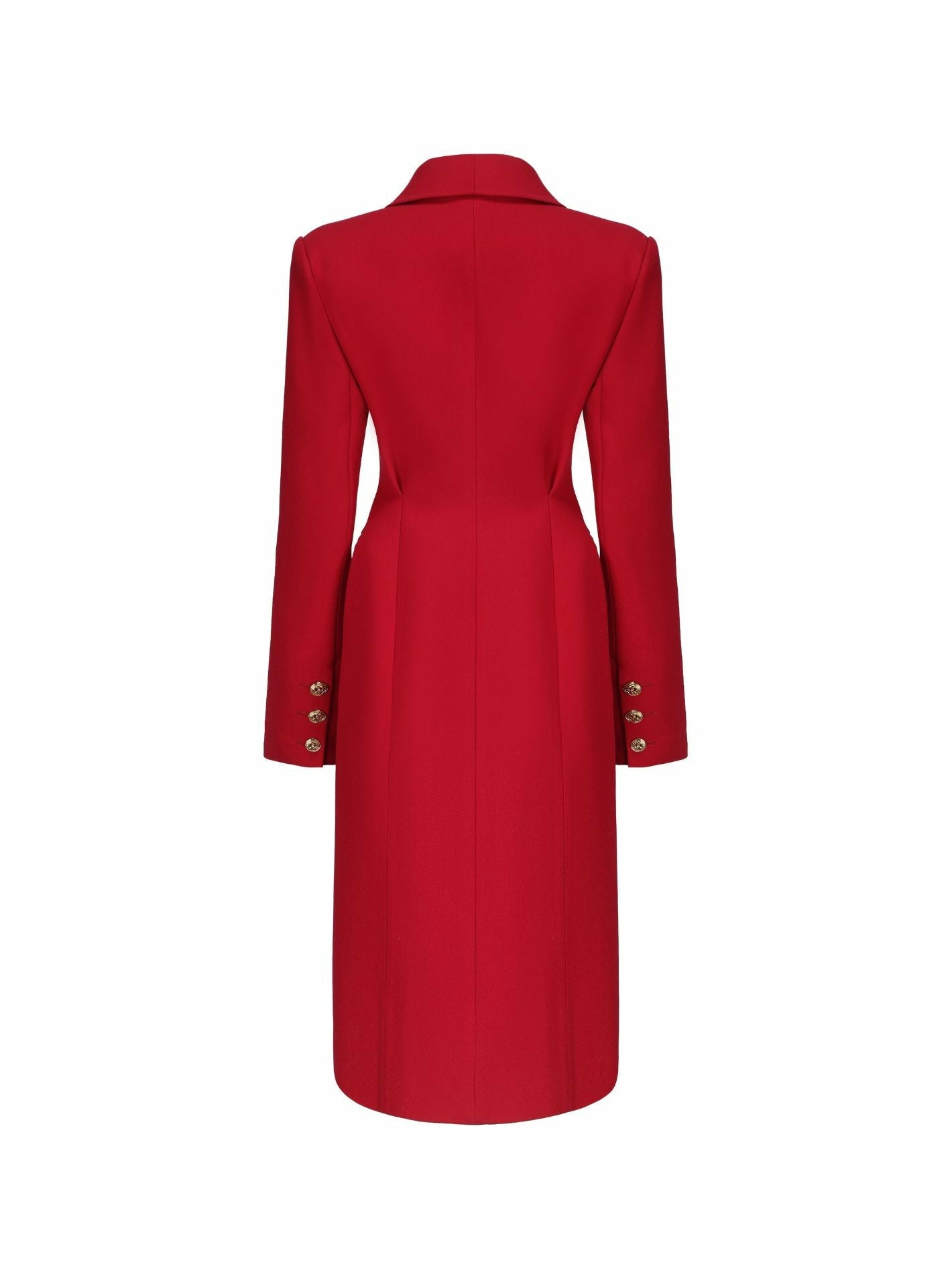 Evie Long Suit Jacket: Red Suit Jacket for Cocktail Party | Nana Jacqueline